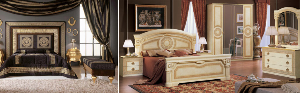Sypialnia ze wzorem Versace