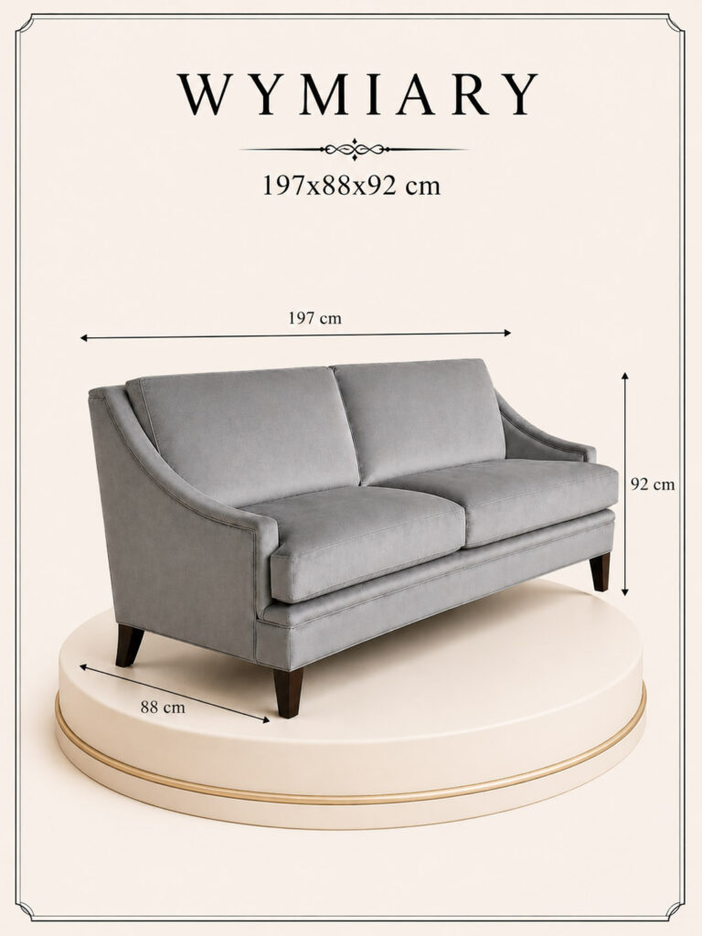 Wymiary sofa Hampton