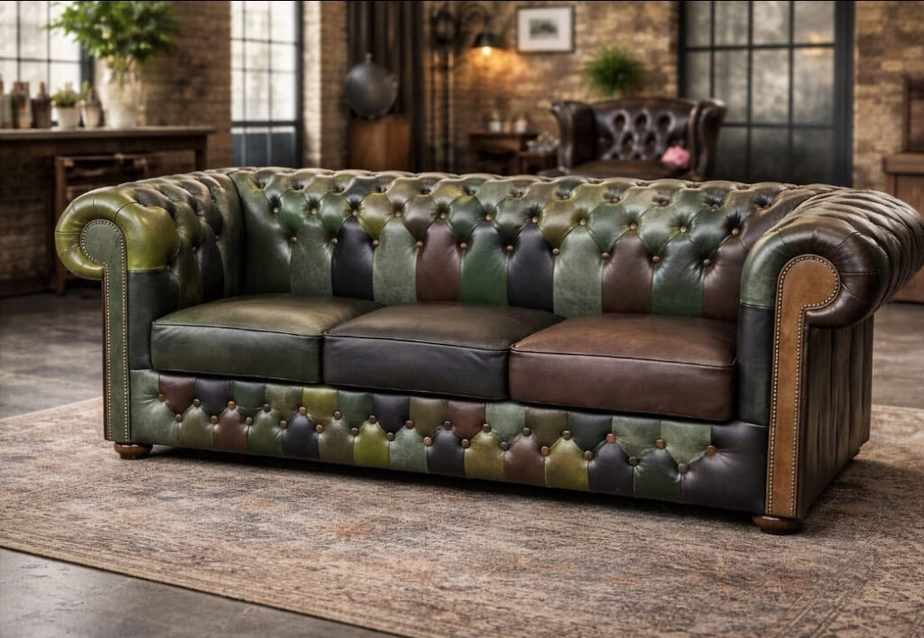 Meble w skórze _rad-pol_ sofa chesterfild