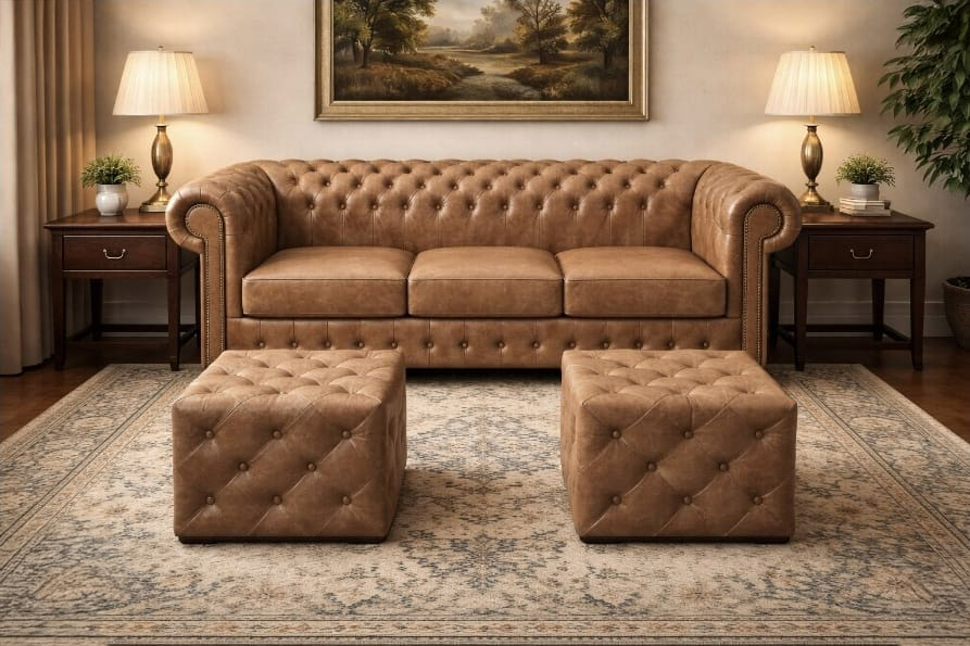 Meble w skórze rad-pol sofa puf