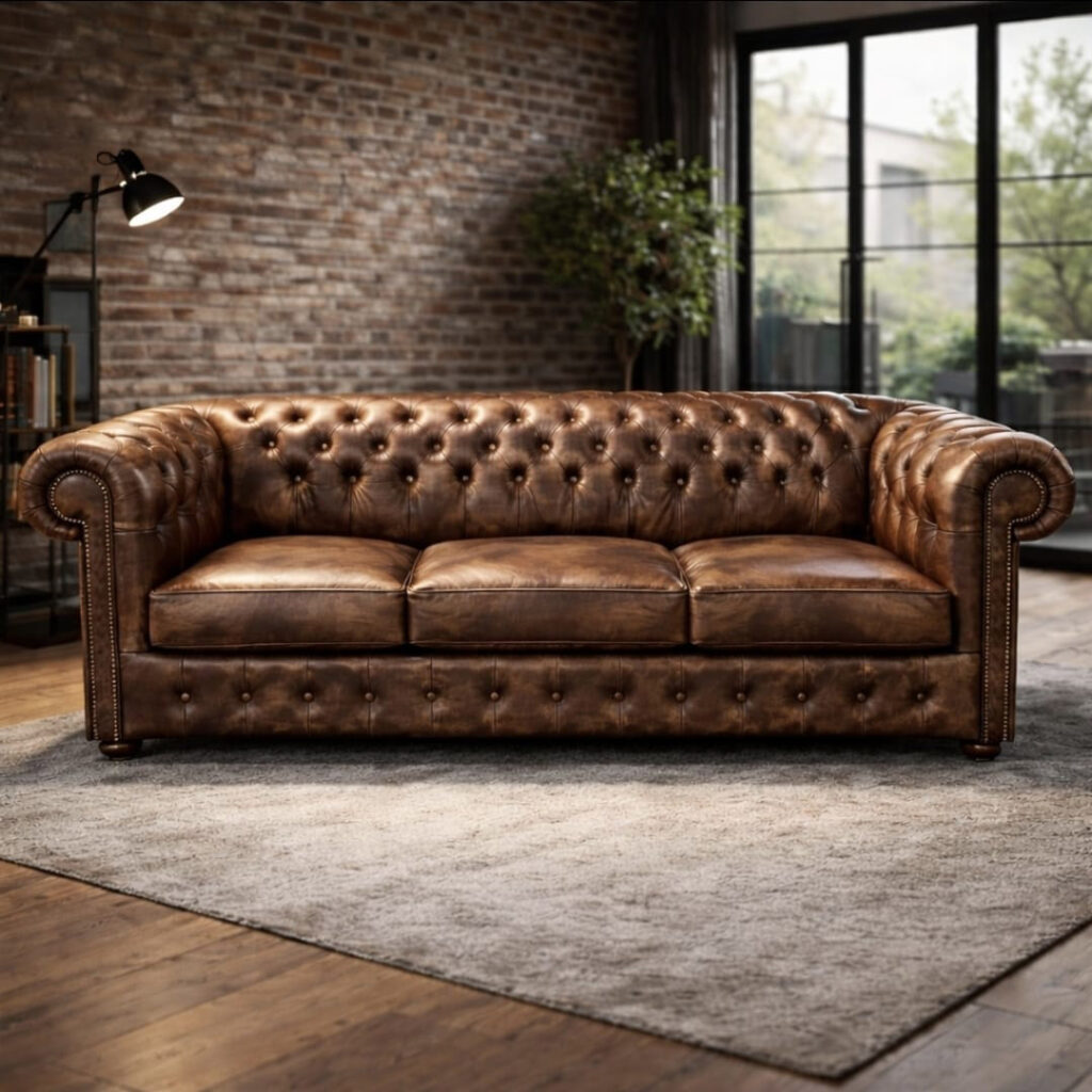 Meble w skórze sofa pik