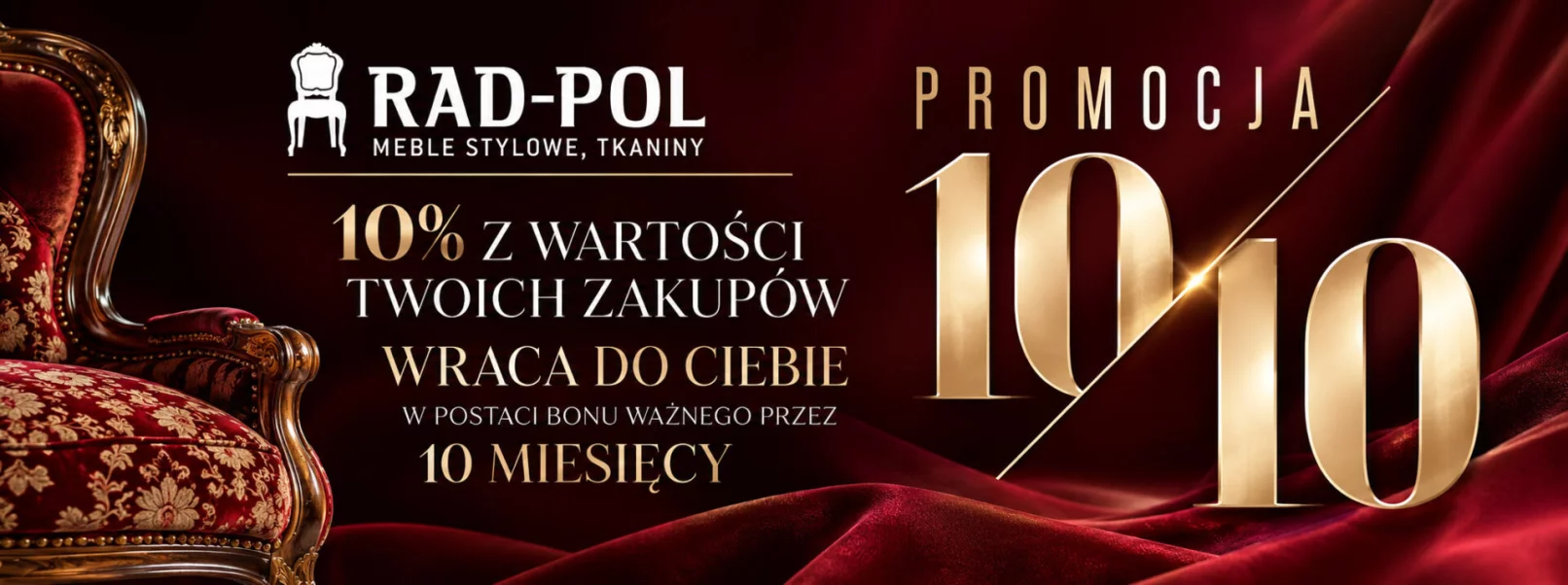 Luksusowa promocja 10_10 w stylu retro